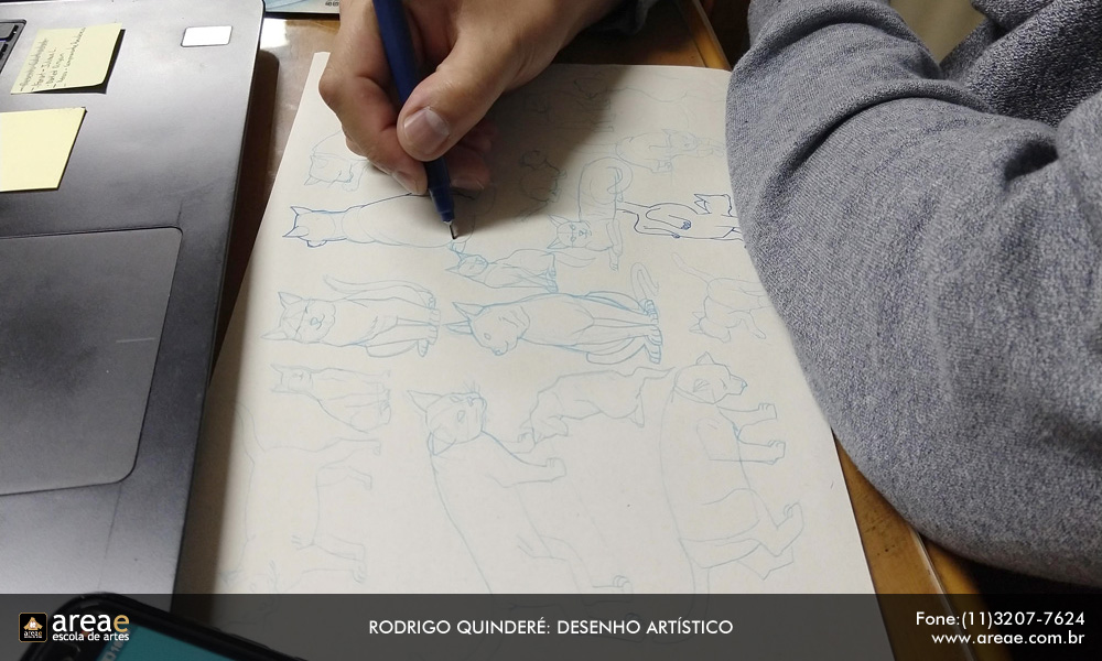 Amostra de arte do instrutor Rodrigo Quinderé