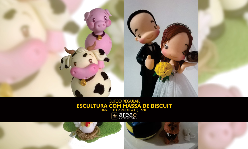 Curso de escultura com massa de biscuit.