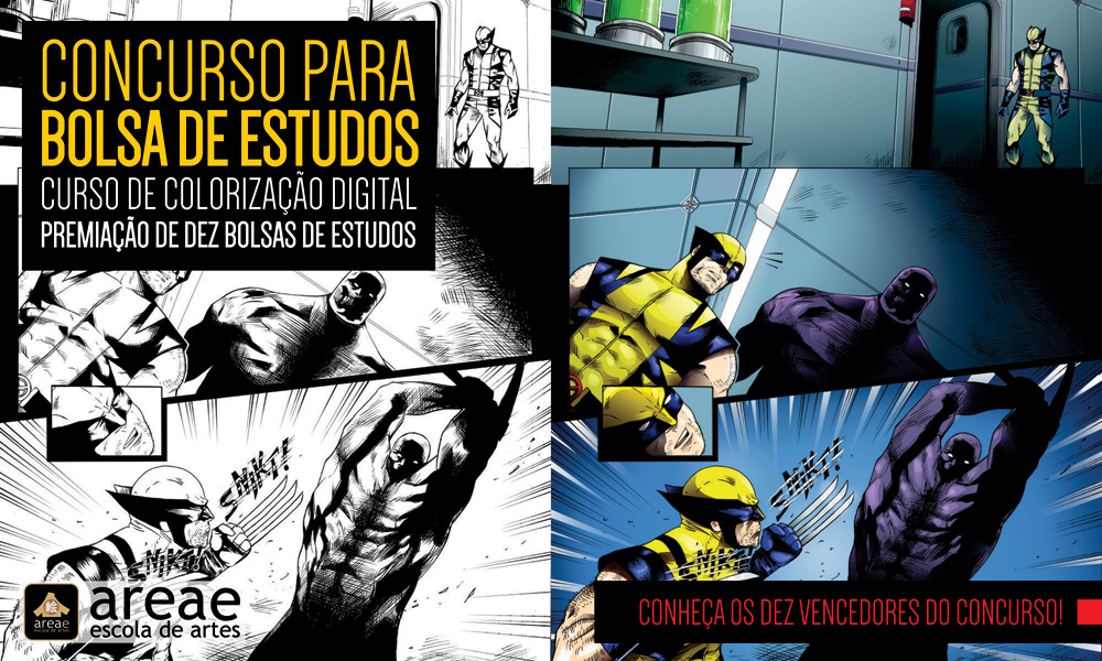 Concurso para bolsa de estudos do curso de Colorização digital.